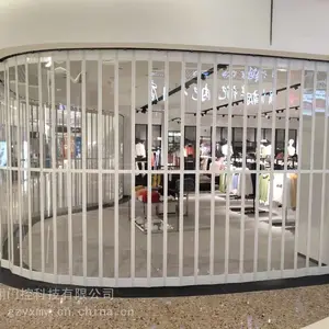 宇翔维修定制商场商铺汽车美容店铝合金折叠门隔断 推拉门 水晶折叠门