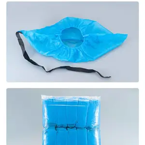 黑色导电条鞋套 无纺布防静电鞋套 加厚防尘一次性电子无尘车间