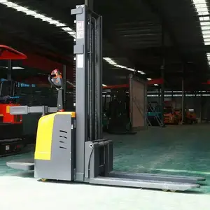 岳工机械步行式托盘堆垛车1吨电动堆高车搬运叉车升高车