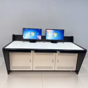 瑞成多媒体监控制机房操作台视频控制监控桌播音桌讲台定制3联