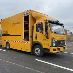 重汽国六自动交通锥收集工程车 安全锥排放车交通锥收放车出口