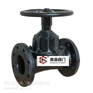 G46J-16C 直通式法兰衬胶隔膜阀 耐酸碱耐腐蚀 DN50 65 80