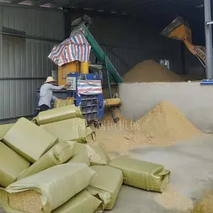 卧式全自动稻壳打包机 新款稻壳压实打包装袋机