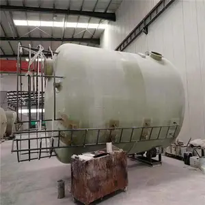 玻璃钢消防水罐盐酸储水罐化工卧式玻璃钢储罐生活污水处理设备