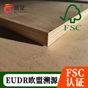 多层板CE认证颉龙欧标EN13501 B级阻燃 欧盟溯源板材可GPS定位林场胶合板