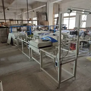 全自动织带多条织带预缩机全自动定型机松紧带压烫机织带烫平机