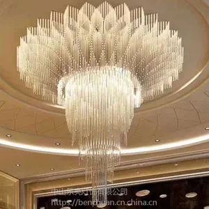 酒店大堂大型水晶吊灯非标定制工程灯具