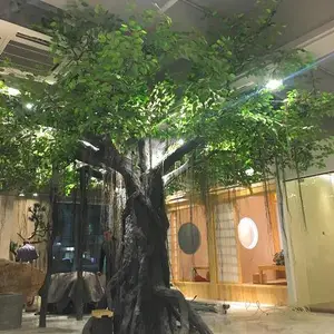 阻燃绿植阻燃桃花防火材料防火榕树叶绿植厂家