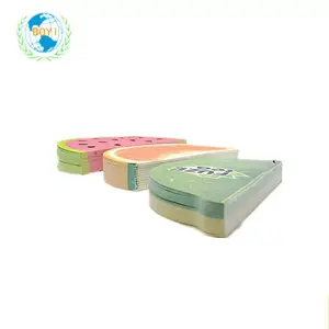 水果便签本定制 创意异形彩色3d水果便签本定制 可印刷logo