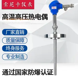WRNG-440高温高压热电偶 整体钻孔套管 切断阀热电偶 吹气热电偶