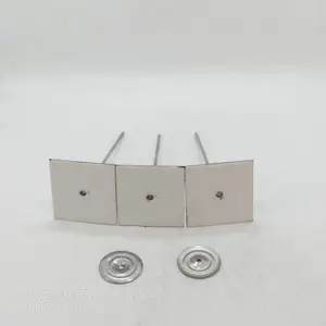 自粘式保温钉 暖通管道保温棉固定钉 方形胶底保温钉配套锁片