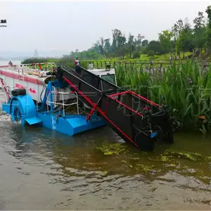 四川湖面水草打捞船 保洁船 垃圾打捞船现场