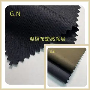 蜡感涂层涤棉布 斜纹防水面料 100D*32S 2/2斜纹 160克