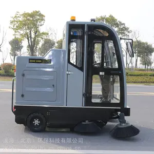 广场用扫地机厂家报价双风机封闭式扫地机_滴海电动扫地机