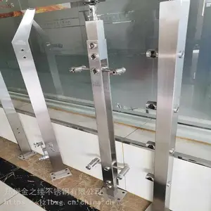 河南郑州不锈钢拉丝立柱 楼梯护栏不锈钢立柱