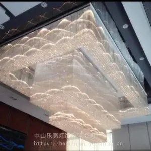 售楼部模型区大型水晶吊灯非标定制工程灯具