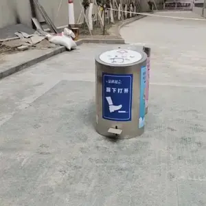 农村社区街道校区生活垃圾智能自动升降感应分类垃圾收集桶箱验收