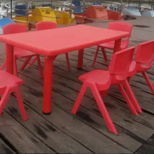 幼儿园 儿童桌椅套装 塑料长方桌 学习桌 游戏桌批发