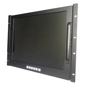 机架式显示器 rack mount monitor 工业 可选触摸屏 VGA DVI HDMI
