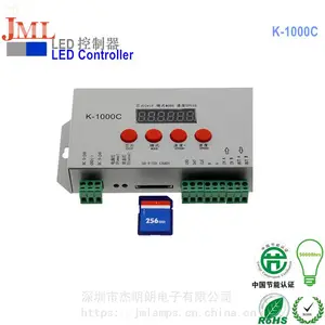 配套杰明朗户外亮化灯具产品K1000C可支持幻彩带芯片的RGBW DMX512可编程LED全彩控制器