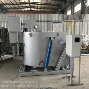 大型浇铸机铝锭熔化炉 600公斤铝合金燃气倾倒炉高温浇铸熔铝炉厂家鼎力信