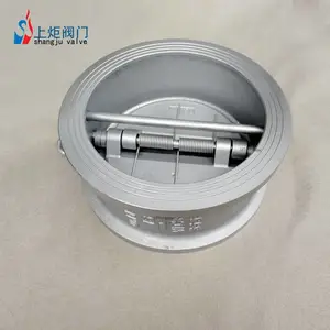 对夹式双瓣止回阀 不锈钢材质 双瓣单向阀 H76W