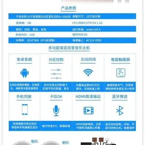 新款10寸2分区独立控制智能背景音乐
