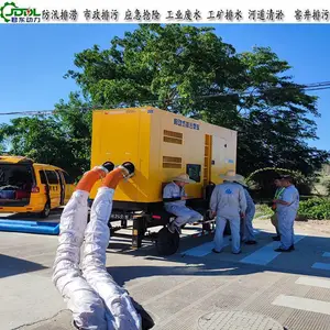 君东动力1000立方强自吸污水泵 防汛应急静音柴油移动排涝泵车