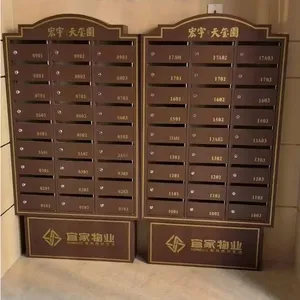 鑫瑞隆小区信报箱定制别墅挂墙不锈钢原色玫瑰金邮箱