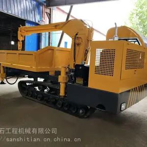 新式小型履带运输车-三石机械履带随车吊-园林履带小挖掘机