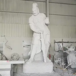石材雕刻寺院守门将 花岗岩石雕哼哈二将青石门神佛像