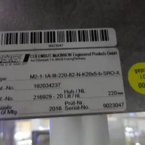 德国PFAFF-SILBERBLAU升降装置M2-1-1A-III-220-82显示屏行业使用