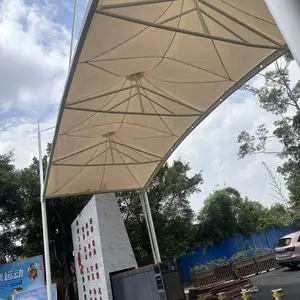 承接户外景观棚安装 体育场景观棚 遮阳棚 汽车停车棚膜结构 钢膜结构工程服务