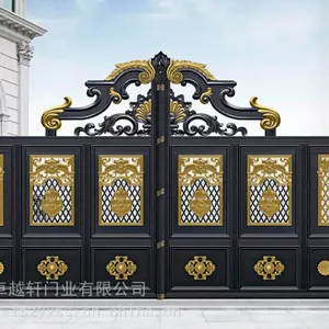 惠州厂家直销铝艺门 花园门 远程遥控铝合金 定制庭院门