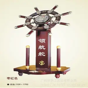 焕环祥工艺 实木船舵摆件 朋友酒店开业贺礼订购