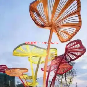景观不锈钢花钵花朵雕塑 景泰雕塑厂家订制