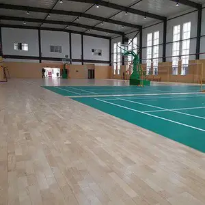 福建枫木运动地板铺装_实木运动地板_篮球馆运动木地板铺设_能冠工程包工包料