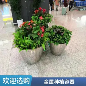 售楼处商业街不锈钢花箱酒店绿化景观铁艺创意花池组合花钵厂家