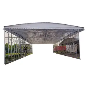 公司要订做大型推拉物流活动雨棚 质量好 遮阳篷布 雨棚 质量效果图