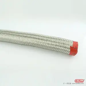 304不锈钢编织金属软管配铁镀锌直接头M16*1.5-M63*1.5