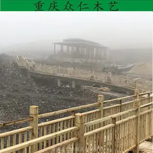 蓬溪景区樟子松地板 公园防腐木花架 庭院防腐木栅栏施工安装 众仁木艺