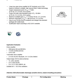 BFP650H6327 / Infineon英飞凌 / 进口芯片 / 欧械科技研究院