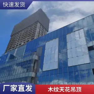 玻璃幕墙 拉丝铝单板 仿铜铝板 售楼部门头 酒店入户雨棚 厂家货源