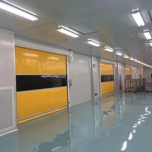 观马定制洁净室圆柱小轨道防撞拉链快速门 防尘抗风效果好