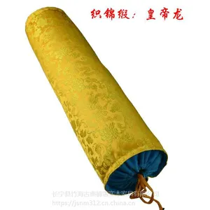 巴小楠竹纤维养生枕 四川金丝楠木颈椎枕生产 锦缎枕套 批发价格优惠
