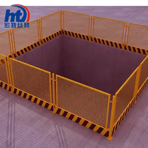 黄黑警示基坑防护网 工地施工围栏围档 建筑隔离基坑护栏 宏特