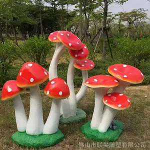 联尖玻璃钢植物雕塑厂家 园林玻璃钢景观雕塑装饰定制