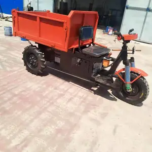 建筑工地小型电动翻斗车微型柴油三轮8/10/12混泥土工程自卸拉砖