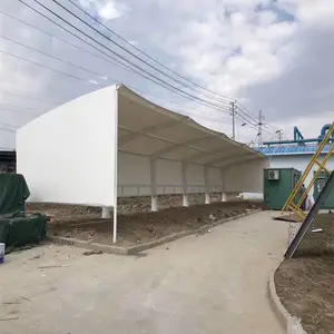 三门峡小区单位张拉膜遮雨棚 伞膜结构机动车棚源头厂家恒凯