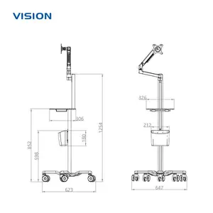 VISION LV100 | 重症病ICU房移动探视推车 | 支持OEM/ODM定制